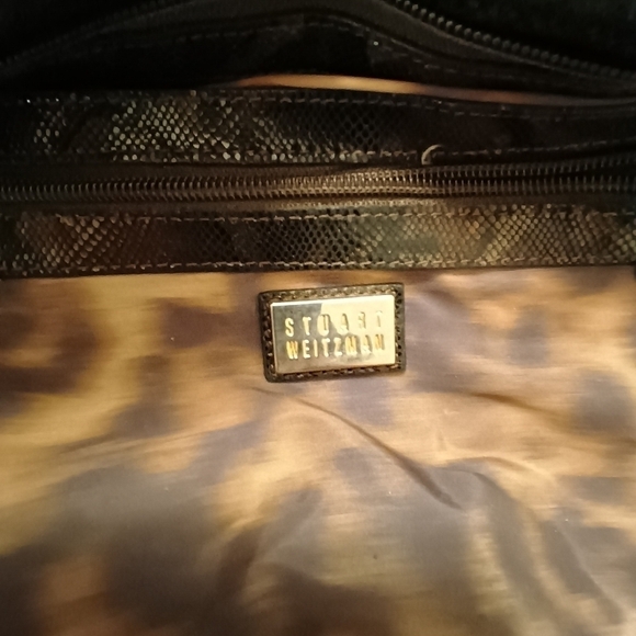 STUART Weitzman Snake Embossed Satchel - Picture 11 of 13